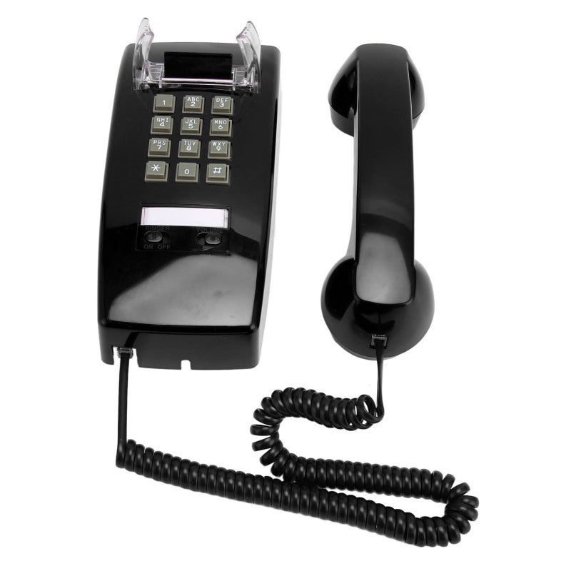 Retro Wall Telephone: 1 Pack Vintage Style With Large Volume Control - Mechanical Ringtone Corded Phone for Home Office, Living Room, Bar and Café Decor - Image 5