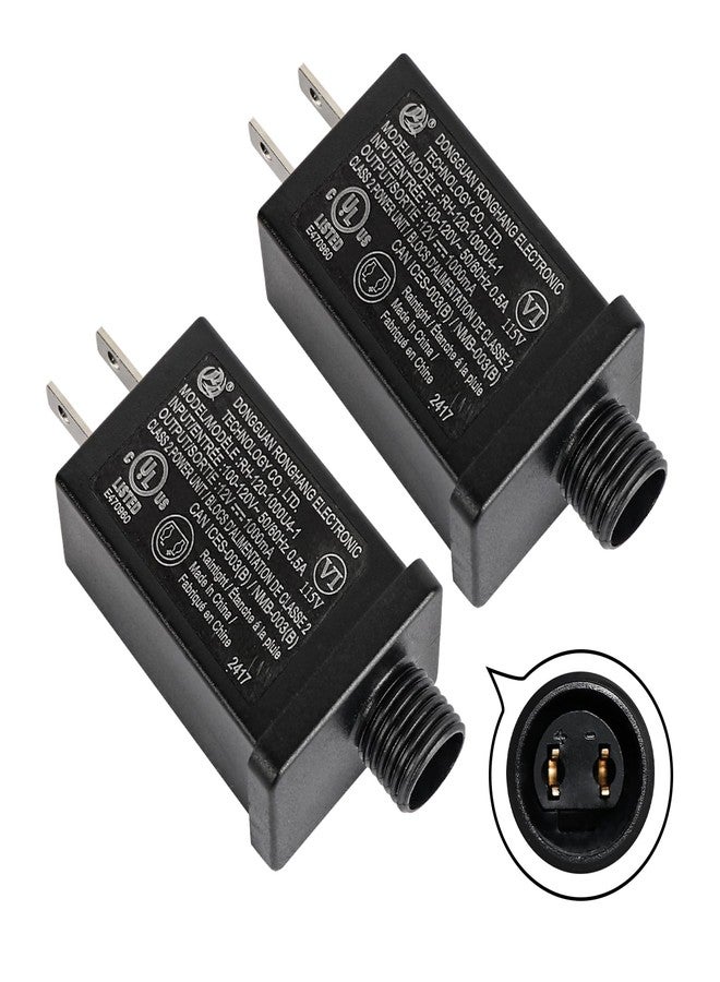 أور ورم محول بديل من OurWarm لألعاب النفخ الخارجية، مزود طاقة من الفئة 2، 12 فولت 1 أمبير، قابس بديل لألعاب النفخ الخارجية في عيد الهالوين وعيد الشكر وعيد الميلاد (قطعتان) - Image 1