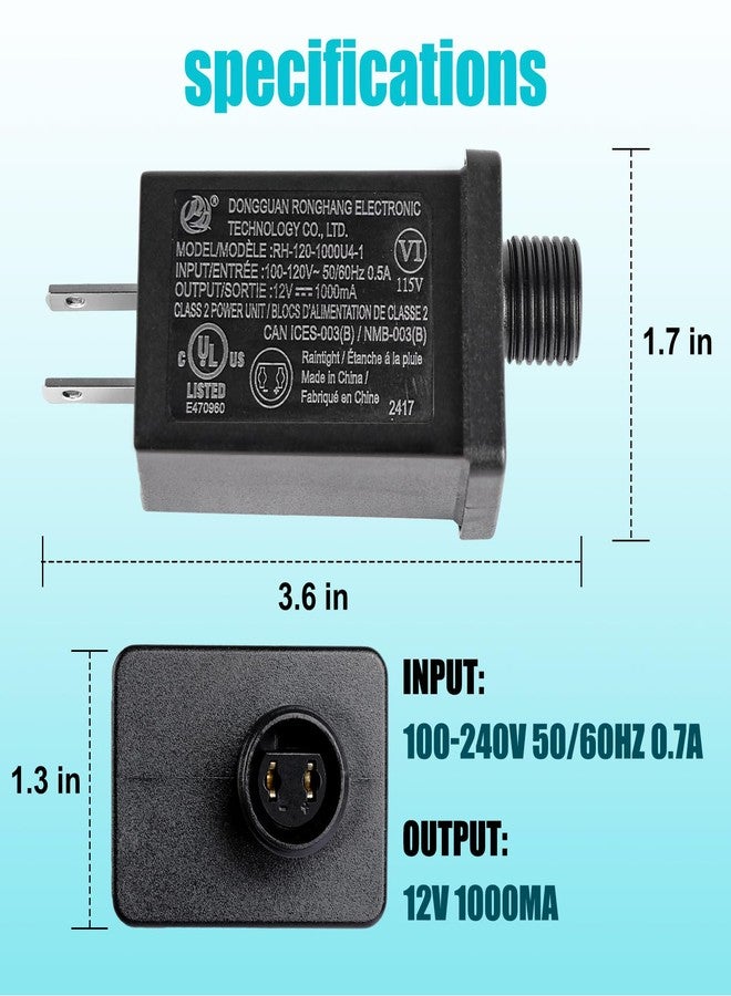أور ورم محول بديل من OurWarm لألعاب النفخ الخارجية، مزود طاقة من الفئة 2، 12 فولت 1 أمبير، قابس بديل لألعاب النفخ الخارجية في عيد الهالوين وعيد الشكر وعيد الميلاد (قطعتان) - Image 2