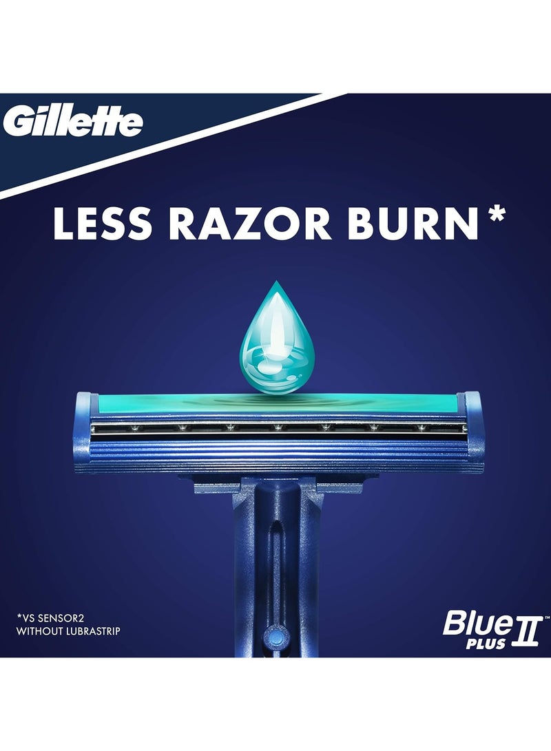 ماكينة حلاقة للاستعمال مرة واحدة من جيليت بلو II بلس - اكتر من 15 قطع مع 5 × شفرة حلاقة مجانية - Image 4