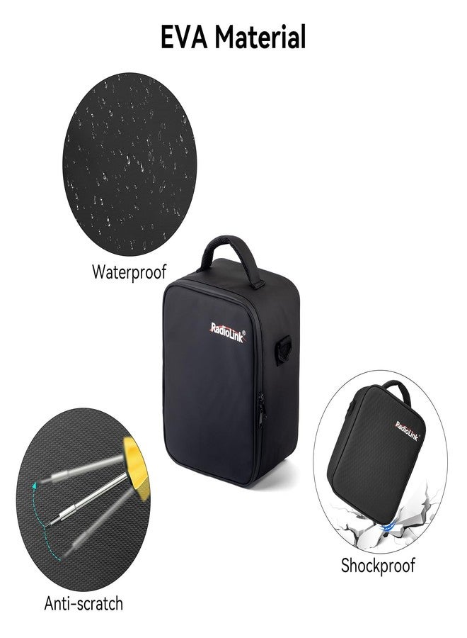 Radiolink EVA Carrying Case with Shoulder Strap and RC8X Form Interior, Portable Water Splashproof Dust-proof Bag RC8X/AT10II/RC6GS/RC4GS/T8FB/T12D/T16D RC Radio Transmitter, Black - Image 4