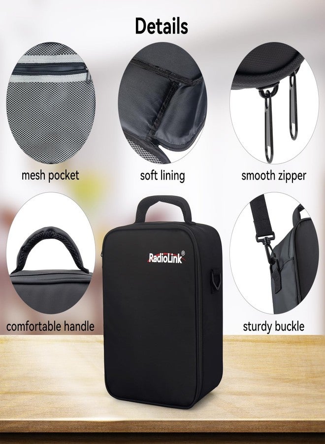Radiolink EVA Carrying Case with Shoulder Strap and RC8X Form Interior, Portable Water Splashproof Dust-proof Bag RC8X/AT10II/RC6GS/RC4GS/T8FB/T12D/T16D RC Radio Transmitter, Black - Image 5