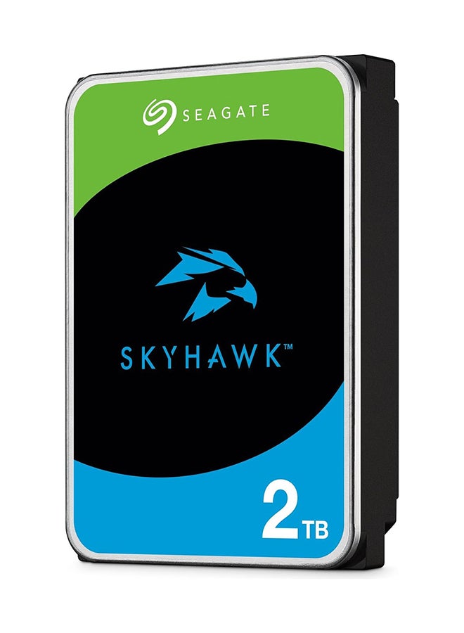 سيجيت Skyhawk 2 تيرابايت، محرك أقراص ثابتة داخلي للفيديو - 3.5 بوصة، SATA 6 جيجابايت/ثانية، ذاكرة تخزين مؤقت 256 ميجابايت، لنظام كاميرا الأمان DVR NVR، (ST2000VX017) 2 تيرابايت - Image 1