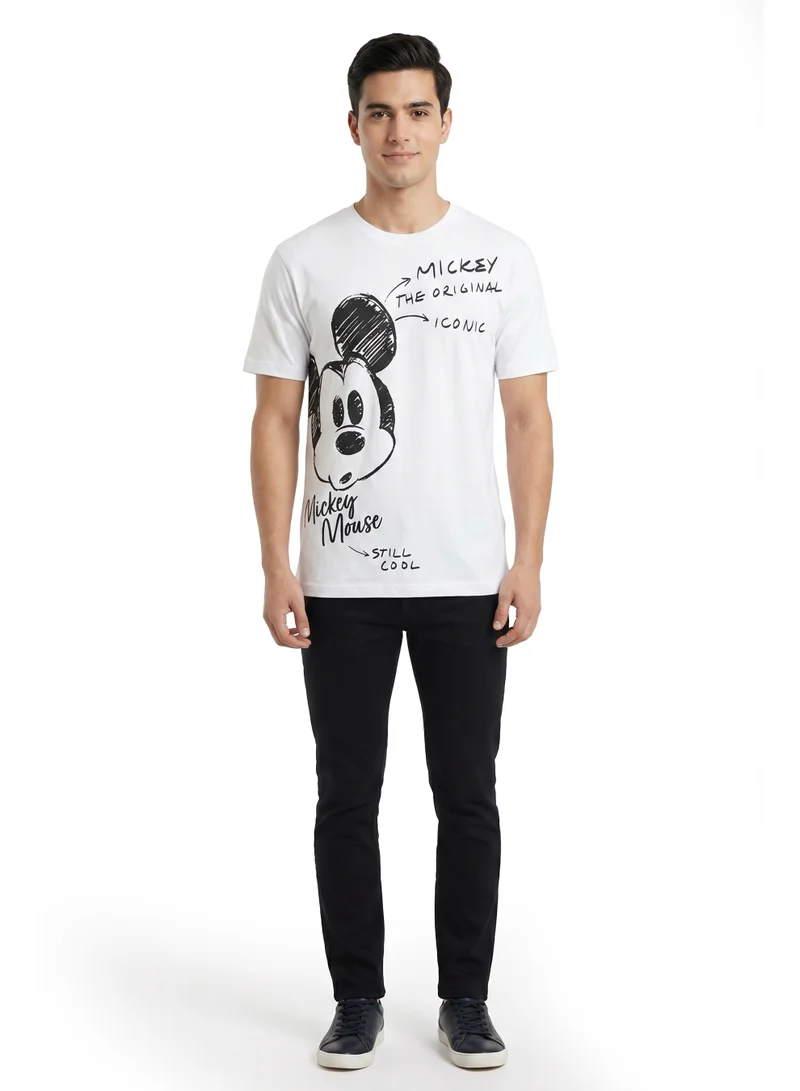 Disney  Disney Mickey “The Original Icon” Men’s Graphic T-Shirt for Men | Best Price UAE