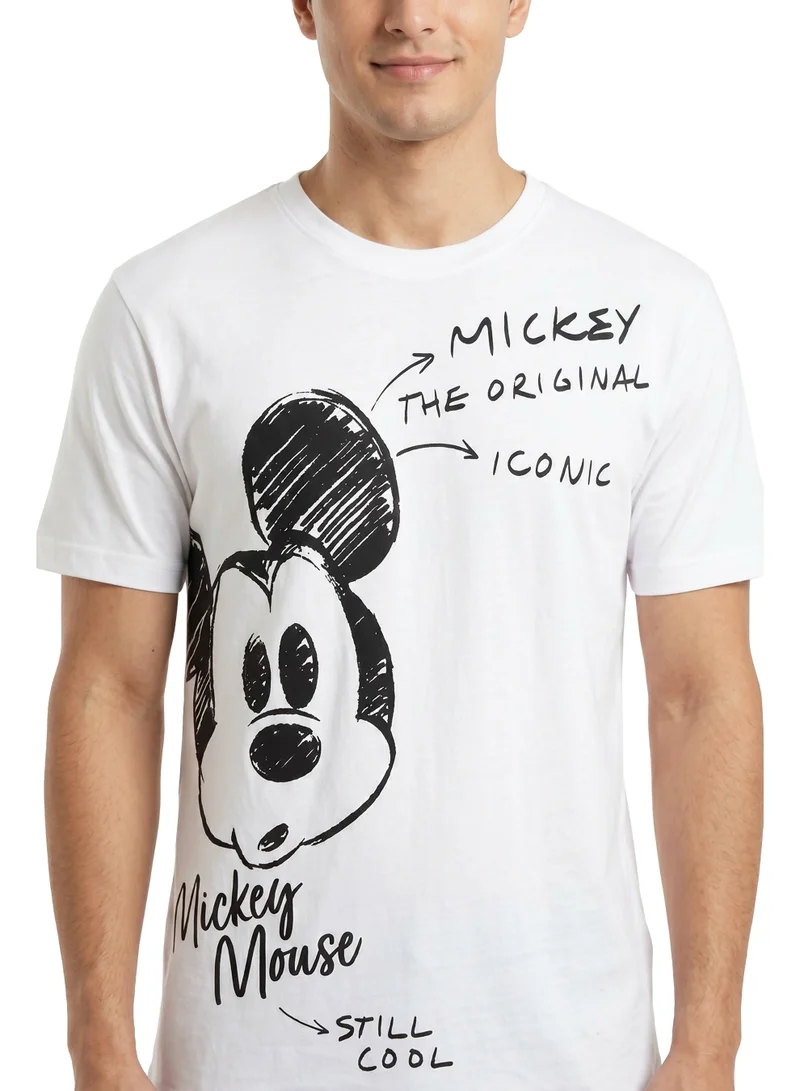 Disney  Disney Mickey “The Original Icon” Men’s Graphic T-Shirt for Men | Best Price UAE
