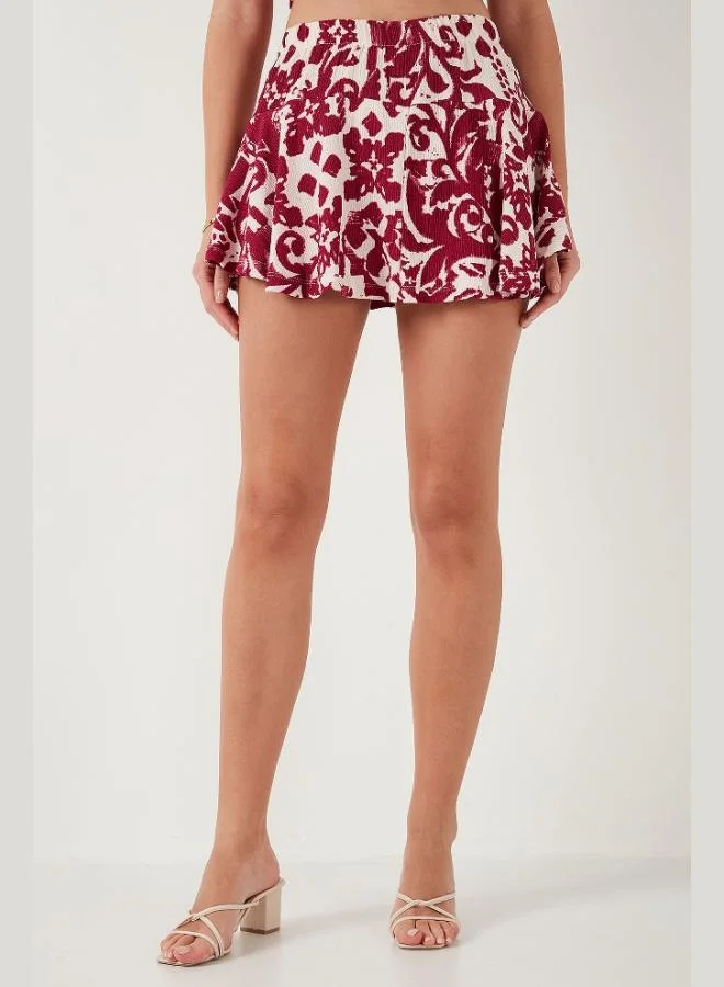 ليلا تنورة قصيرة نسائية ضيقة بنقشة ليلا