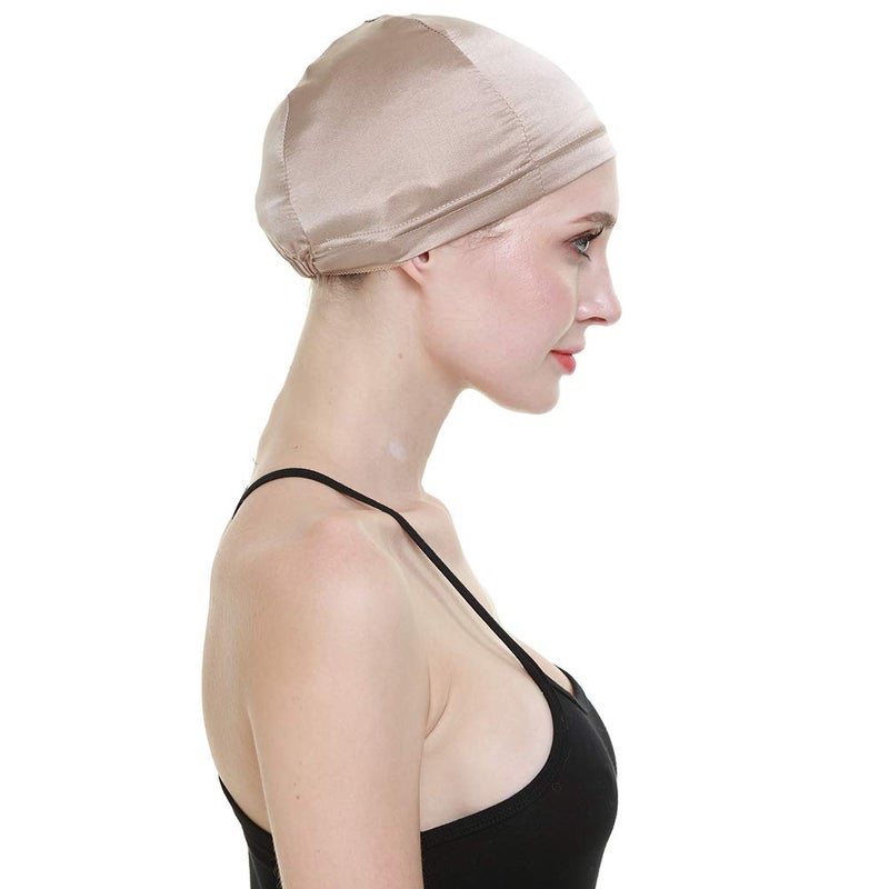 FocusCare Hat Liner,100% Mulberry Silk Chemo Patients Wig Making Accessories Champagne - Image 4