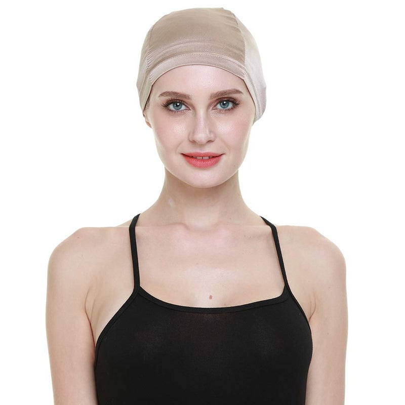 FocusCare Hat Liner,100% Mulberry Silk Chemo Patients Wig Making Accessories Champagne - Image 2