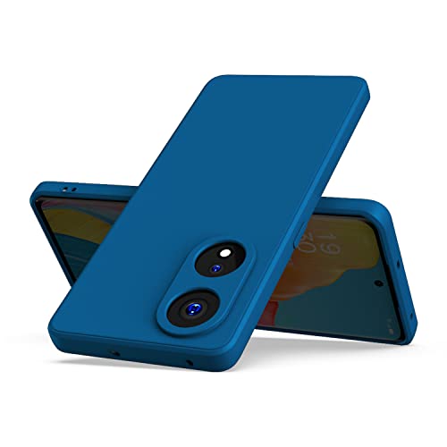 KAPA Matte Protective Lens Flexible Back Cover for Oppo Reno 8T (5G) | Slim Silicone with Soft Lining Shockproof Full Body Bumper Case (Blue) - Image 5