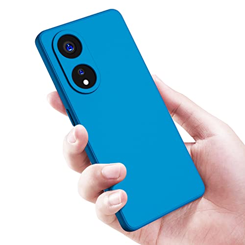 KAPA Matte Protective Lens Flexible Back Cover for Oppo Reno 8T (5G) | Slim Silicone with Soft Lining Shockproof Full Body Bumper Case (Blue) - Image 4