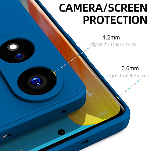KAPA Matte Protective Lens Flexible Back Cover for Oppo Reno 8T (5G) | Slim Silicone with Soft Lining Shockproof Full Body Bumper Case (Blue) - Image 2