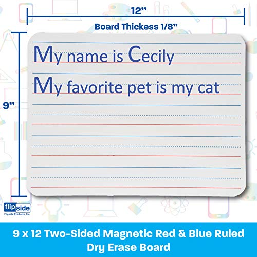 Flipside, FLP10076, Double-Sided Magnetic Dry Erase Board, 1 Each,White - Image 3