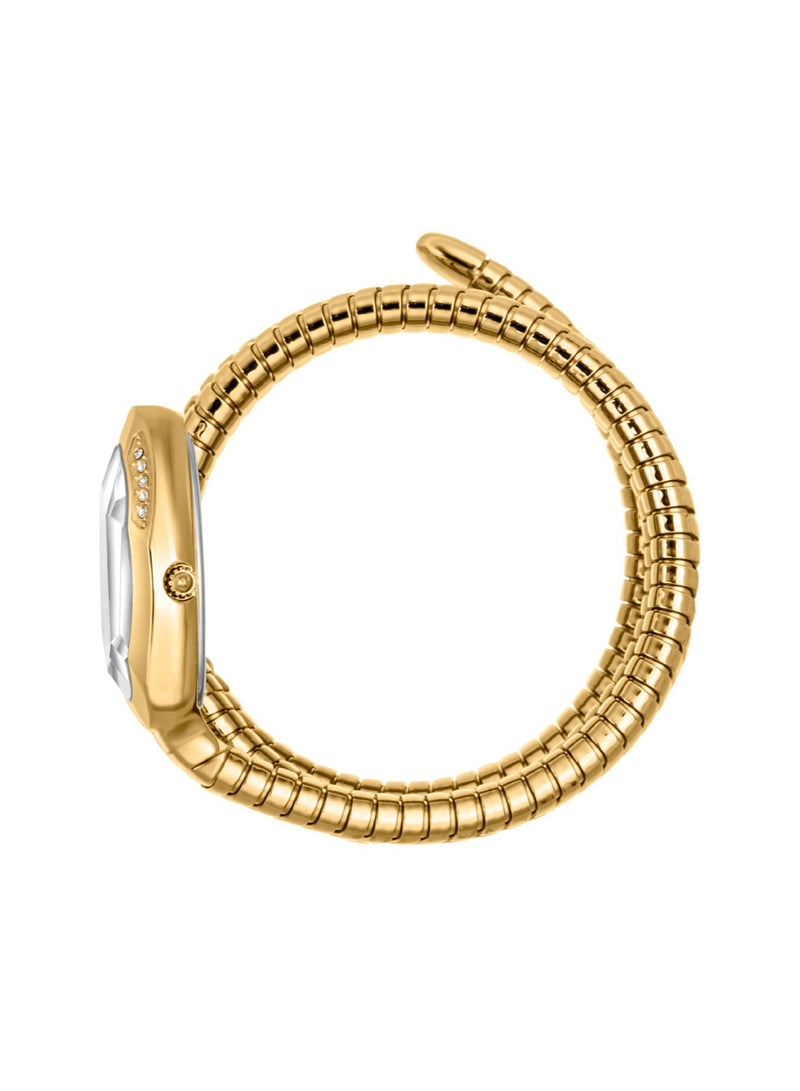 Just Cavalli ساعة نسائية أنالوج كوارتز ذهبية من الفولاذ المقاوم للصدأ JC1L224M0035 - Image 2