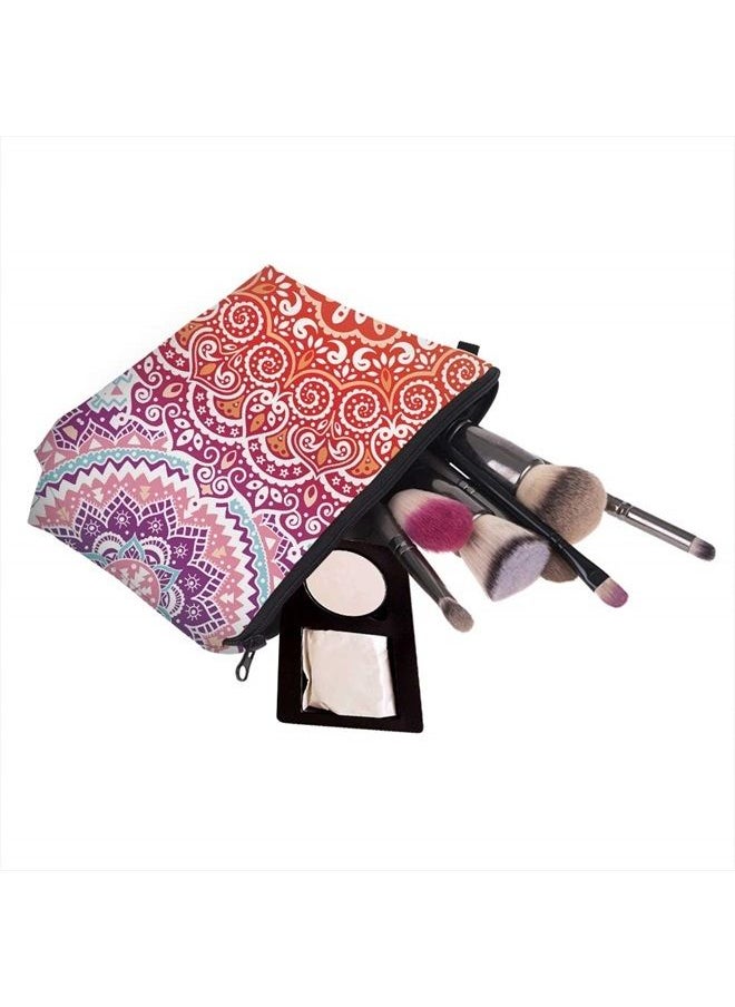 deanfun - Cosmetic Bag for Women, Mandala Flowers Waterproof Makeup Bags Roomy Toiletry Pouch Travel Accessories Gifts (51391) - Image 1
