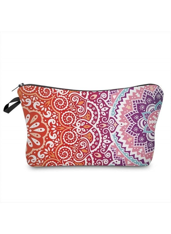 deanfun - Cosmetic Bag for Women, Mandala Flowers Waterproof Makeup Bags Roomy Toiletry Pouch Travel Accessories Gifts (51391) - Image 1