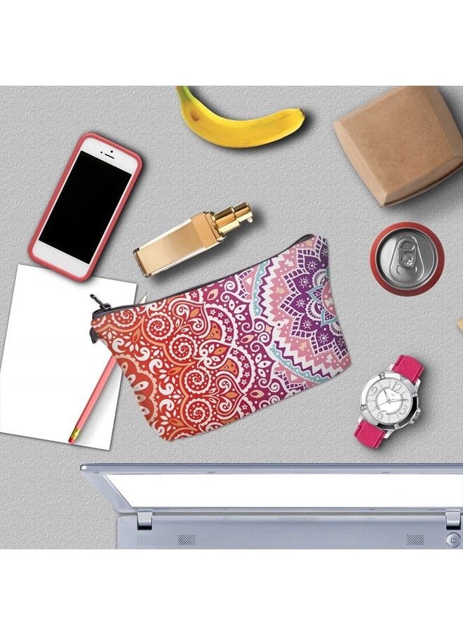deanfun - Cosmetic Bag for Women, Mandala Flowers Waterproof Makeup Bags Roomy Toiletry Pouch Travel Accessories Gifts (51391) - Image 1