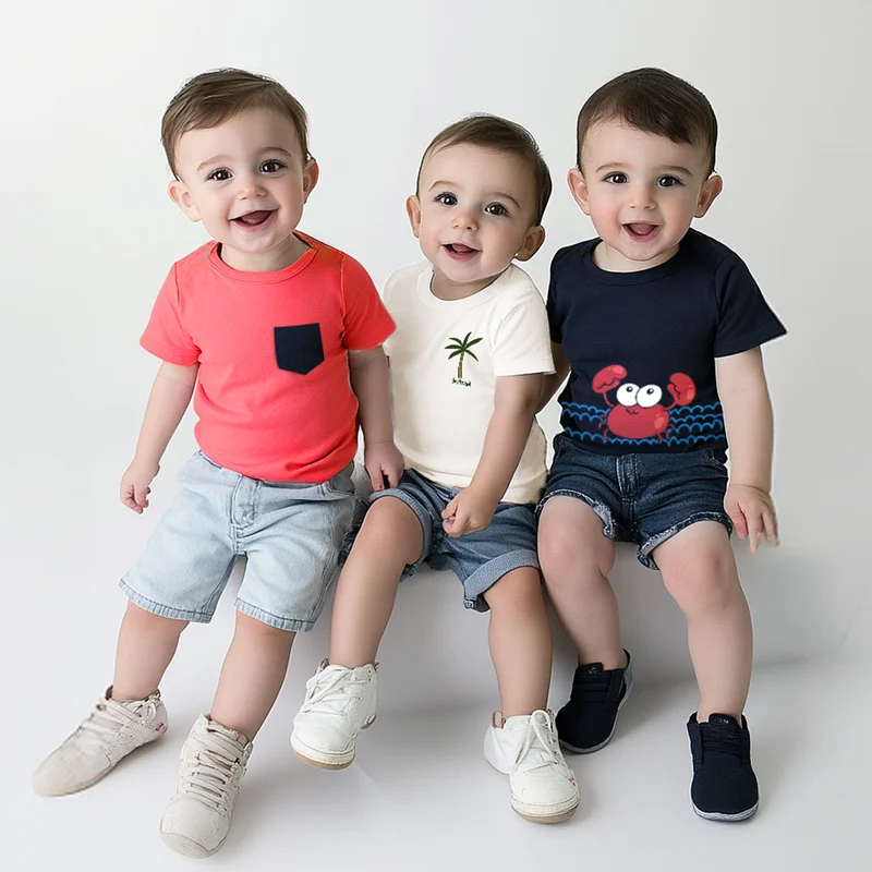 نوتيناتي تيشيرتات أولاد مطبوعة قطنية من نوتيناتى عبوة من  قطع