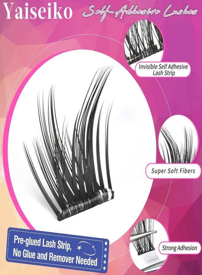 BEFACL Self Adhesive Lash Clusters Natural Self Adhesive Lashes Clusters 120Pcs Press on Lashes No Glue Needed Wispy C Curly Individual Lashes Kit by Yaiseiko(10-16MM) - Image 2