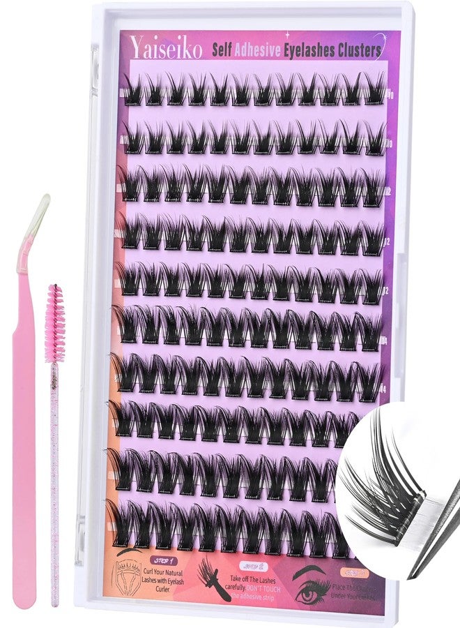 BEFACL Self Adhesive Lash Clusters Natural Self Adhesive Lashes Clusters 120Pcs Press on Lashes No Glue Needed Wispy C Curly Individual Lashes Kit by Yaiseiko(10-16MM) - Image 1