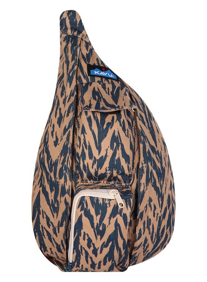 KAVU Mini Rope Bag Cotton Crossbody Sling - Chevron Shore - Image 5