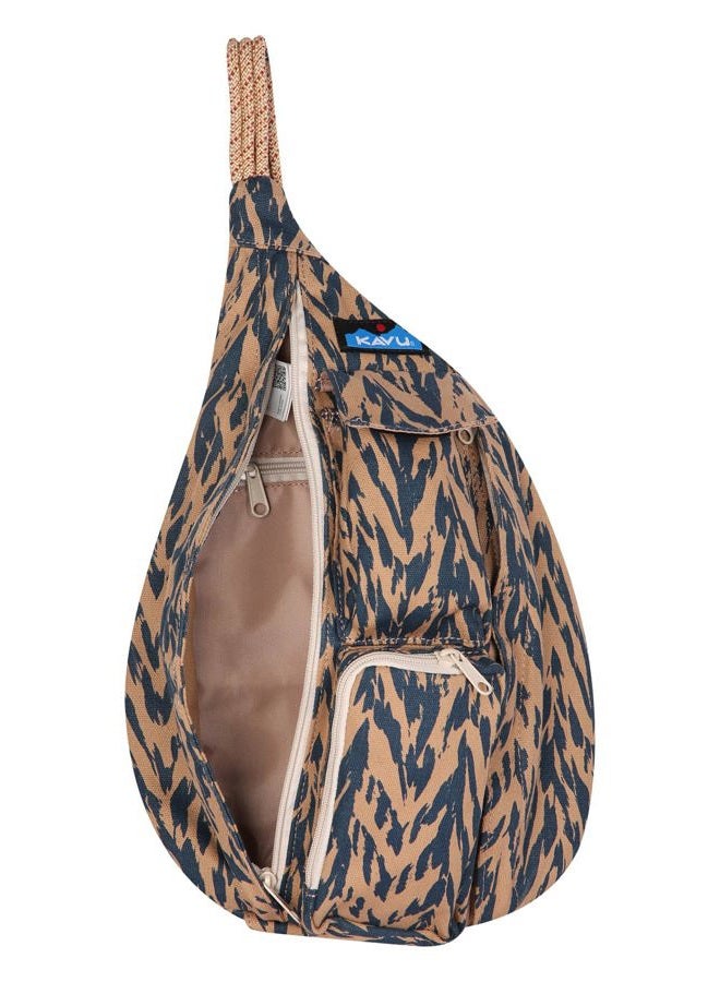 KAVU Mini Rope Bag Cotton Crossbody Sling - Chevron Shore - Image 4