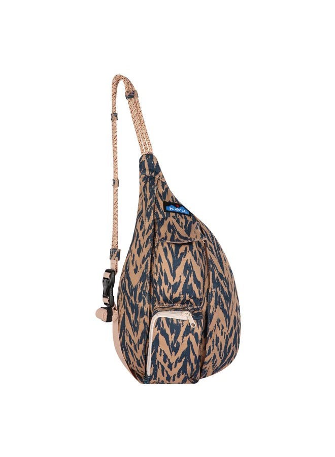 KAVU Mini Rope Bag Cotton Crossbody Sling - Chevron Shore - Image 1