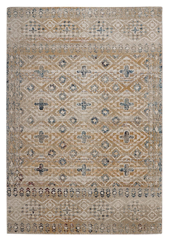 PLATEAU MITCHELL SAND BLUE LOW PILE MACHINE MADE 2 X 3 ACCENT RUG