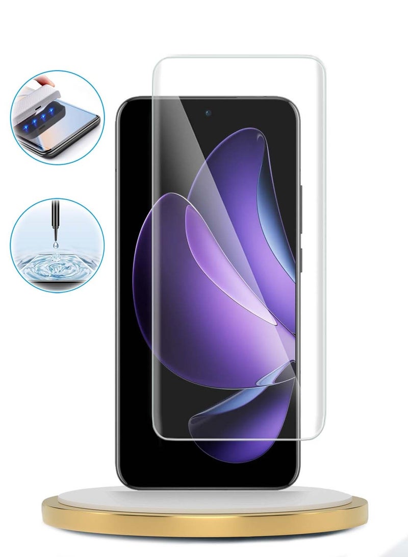 دبليو تيك Oppo Reno13 Pro 5G 2024 حامي شاشة زجاجي مقوى بغطاء كامل للأشعة فوق البنفسجية (MSGUCN) - شفاف - Image 4