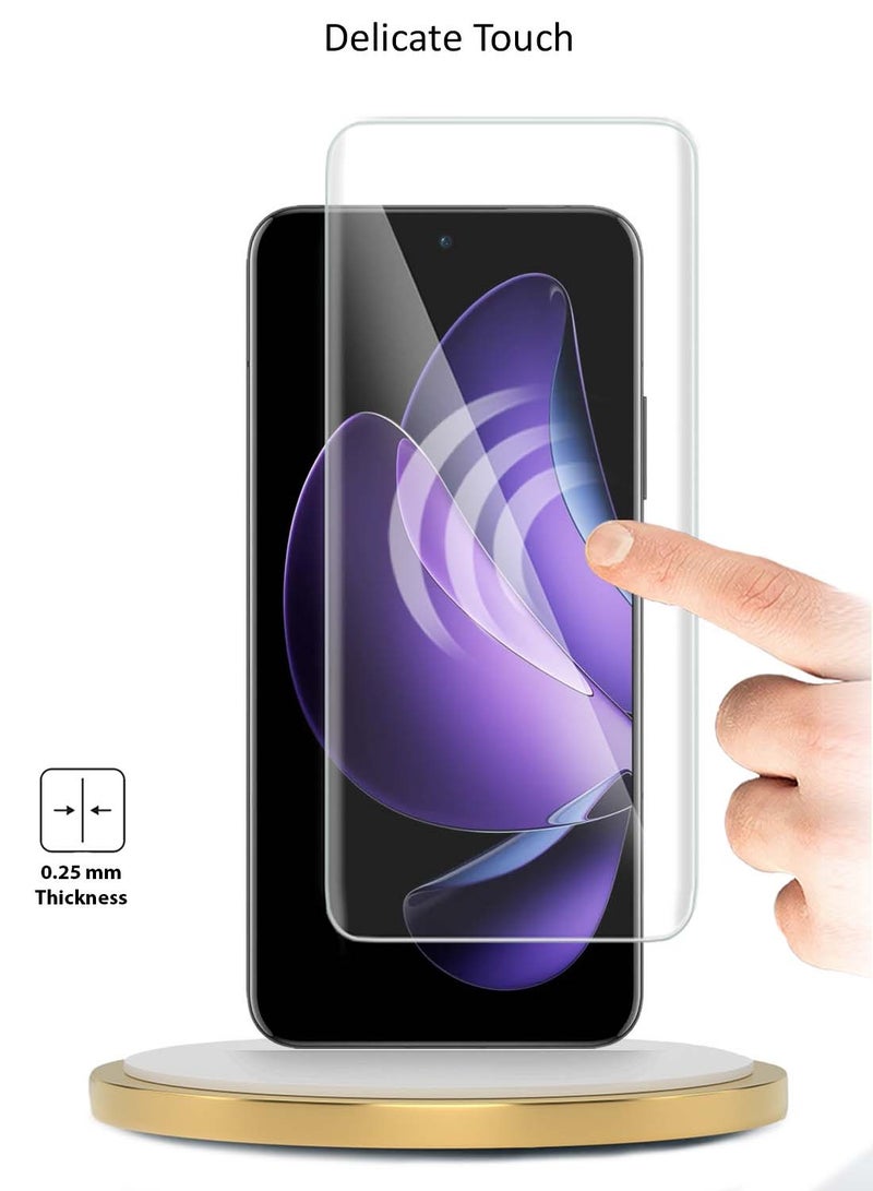 دبليو تيك Oppo Reno13 Pro 5G 2024 حامي شاشة زجاجي مقوى بغطاء كامل للأشعة فوق البنفسجية (MSGUCN) - شفاف - Image 5