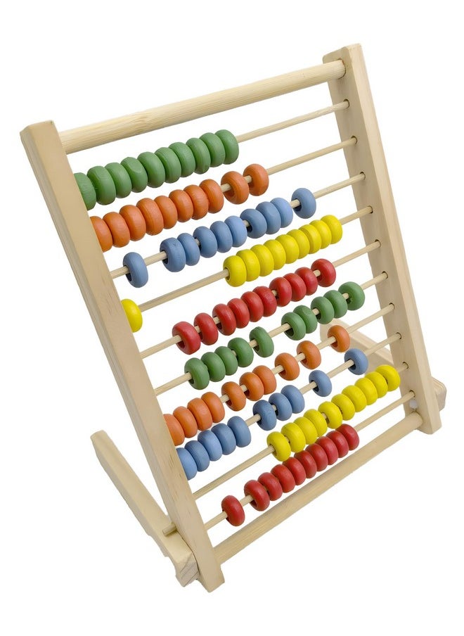 MAGIKON Wooden Counting Number Frame, 10 Rows Abacus For Learning Math (8-Inch)  - Image 1