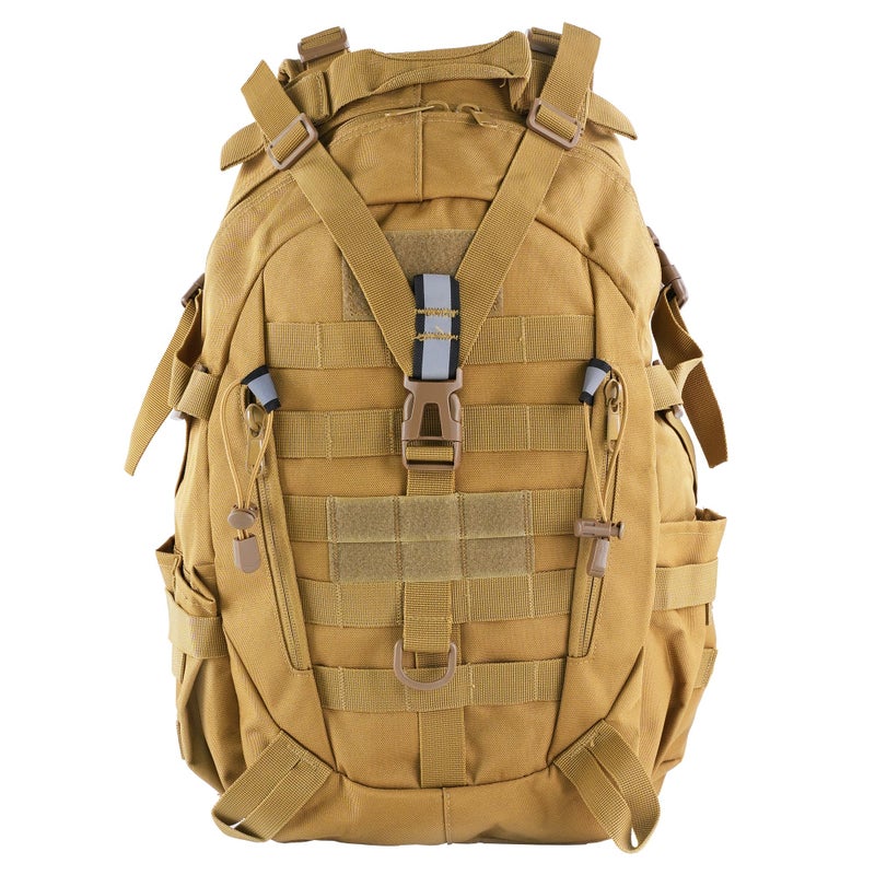 aiGear Tactical Backpack for Men, 25L Military Backpack, 3-Day Bug Out Bag for Camping Hiking Hunting with Molle System Army Daypack (25L Khaki) - Image 1