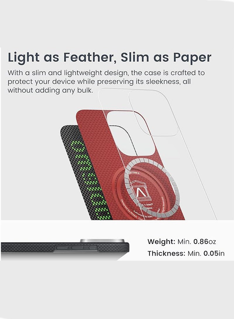 بيتاكا جراب حافظة آريز القابلة للمس المنسوجة لجهاز آيفون 16 برو ماكس / متوافق مع ماج سيف / يتوهج في الظلام / مصنوع من ألياف الأراميد / مقاوم للخدش / نحيف وخفيف الوزن / شحن لاسلكي لهاتف آيفون 16 برو ماكس - لا مشكلة - Image 3