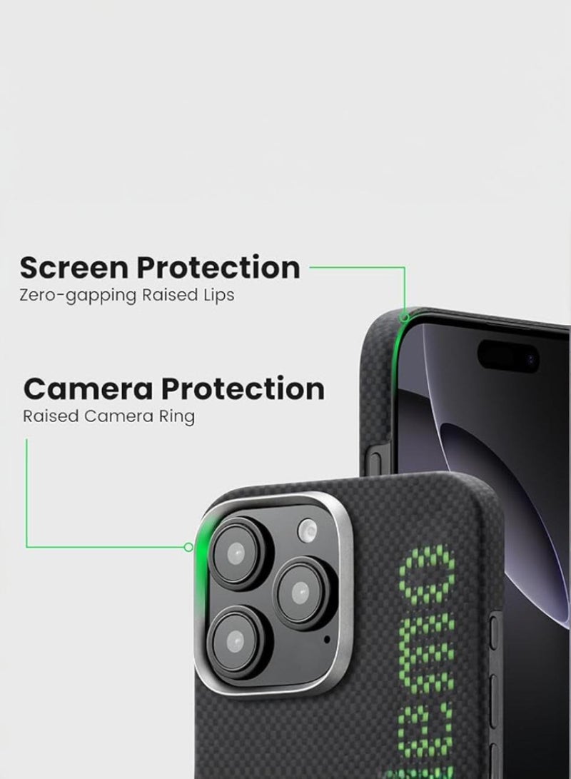 بيتاكا جراب حافظة آريز القابلة للمس المنسوجة لجهاز آيفون 16 برو ماكس / متوافق مع ماج سيف / يتوهج في الظلام / مصنوع من ألياف الأراميد / مقاوم للخدش / نحيف وخفيف الوزن / شحن لاسلكي لهاتف آيفون 16 برو ماكس - لا مشكلة - Image 4