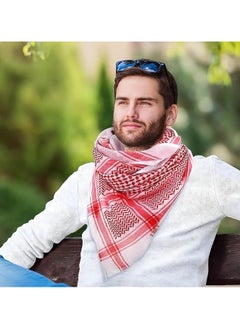 بروماس وشاح رأس شماغ عربي، شماغ صحراوي كوفية في الشرق الأوسط، وشاح عربي للرجال، قناع وجه للرقبة، شماغ، أغطية للرأس، إكسسوارات الأزياء العربية  - Image 4