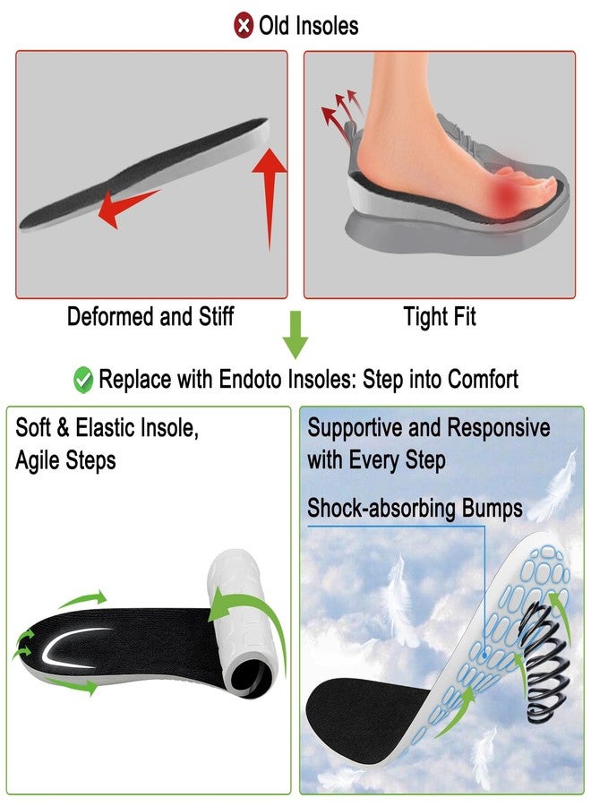 Endoto Insoles for Adidas Ultraboost Shoes, Replacement Shoe Inserts for Men & Women Sneakers(Size:US Men14.5-EU50) - Image 3