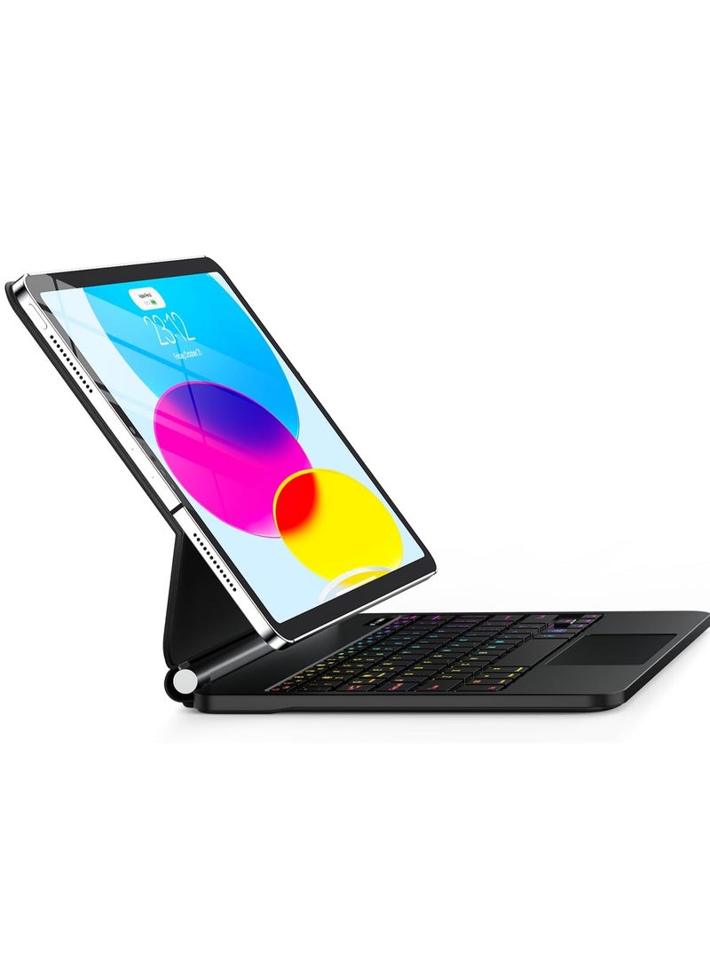 Suitable for iPad Air 10.9-inch 5th generation 2022 and iPad Air 11 inch M3 (2025) with keyboard magic magnetic floating cantilever bracket suitable for multi touch touchpad keyboard shell (black) - Image 1