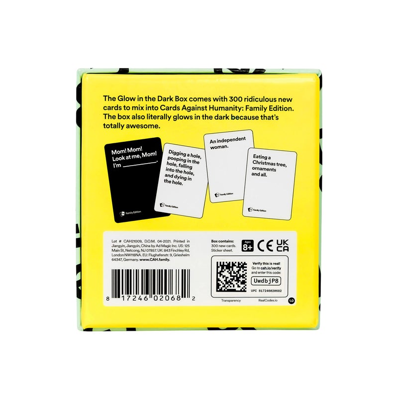 Cards Against Humanity Family Edition: Glow in The Dark Box â€¢ 300-Card Expansion - Image 3