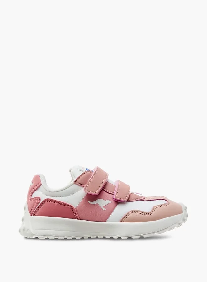kangaROOS Girl's Colourblock Sneakers with Hook and Loop Closure