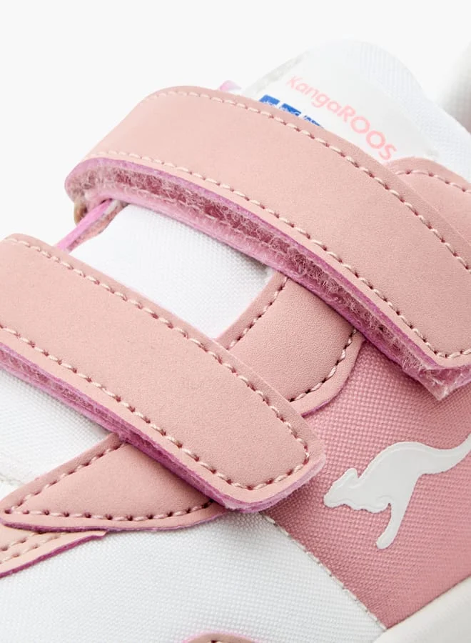 kangaROOS Girl's Colourblock Sneakers with Hook and Loop Closure