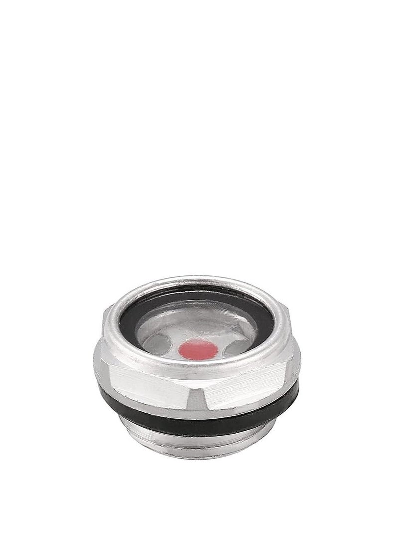 AQSON 6 Pack Plastic Oil Level Sight Glass with O-Ring - Air Compressor Fittings Check The Pump's Oil Level, Apply to Tank (20mm Dia, Clear, Black)  - Image 4