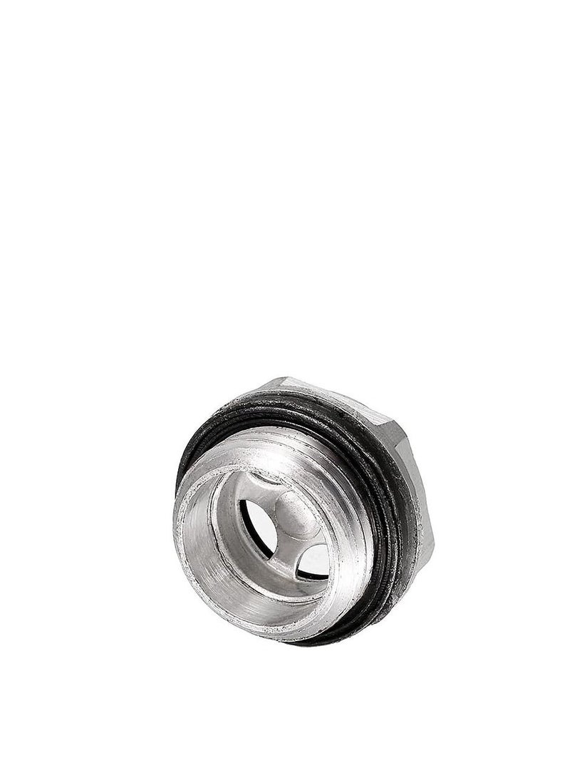 AQSON 6 Pack Plastic Oil Level Sight Glass with O-Ring - Air Compressor Fittings Check The Pump's Oil Level, Apply to Tank (20mm Dia, Clear, Black)  - Image 5