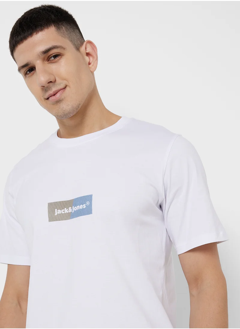 JACK & JONES Logo Crew Neck T-Shirt