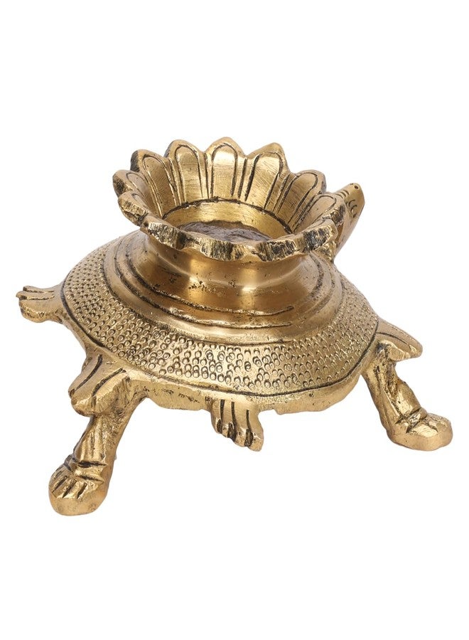 Kartique Brass Tortoise Shape Shankh Stand, 4.5 Inch, Spiritual and Decorative Item - Image 5
