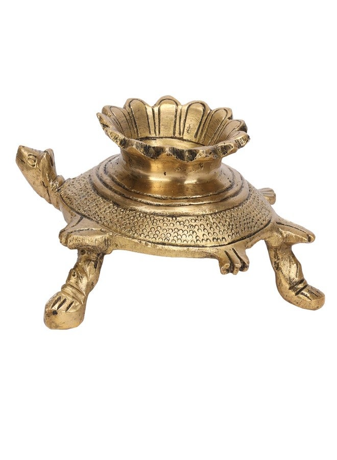Kartique Brass Tortoise Shape Shankh Stand, 4.5 Inch, Spiritual and Decorative Item - Image 4