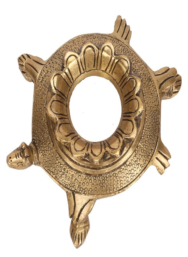 Kartique Brass Tortoise Shape Shankh Stand, 4.5 Inch, Spiritual and Decorative Item - Image 1