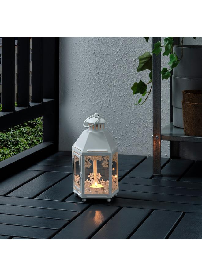 erorex Lantern for tealight, in/outdoor, white, 21 cm - Image 2