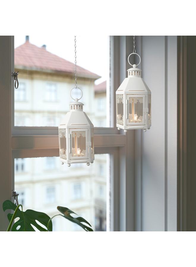 erorex Lantern for tealight, in/outdoor, white, 21 cm - Image 4