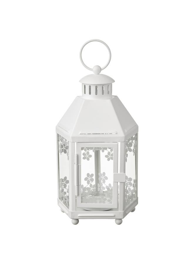 erorex Lantern for tealight, in/outdoor, white, 21 cm - Image 1