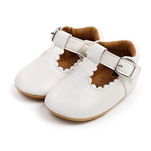 Meckior Infant Baby Girls Soft Sole Bowknot Princess Wedding Dress Mary Jane Flats Prewalker Newborn Light Baby Sneaker Shoes - Image 4