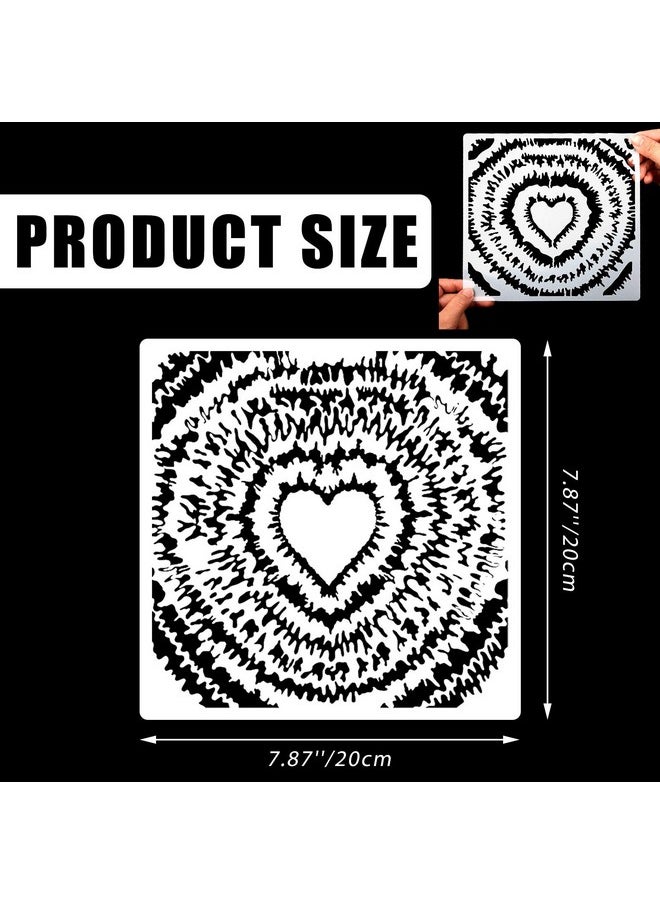 Syhood - 6 Pieces Tie Dye Stencils Reusable Art Painting Template Stencils Diy Tie Dye Drawing Stencils For Paint Craft Wall Diy Fabric Floor Home Decor Wood Signs - Image 1